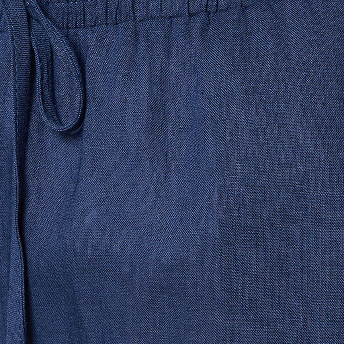 Splash Basic Wide Leg Drawstring Waist Linen Blend Pull On Pants-women-clothing-trousers-image-2
