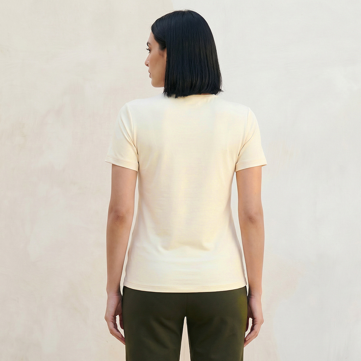 Splash Basic Regular Fit T-shirt with Round Neck-women-clothing-tshirts-image-4
