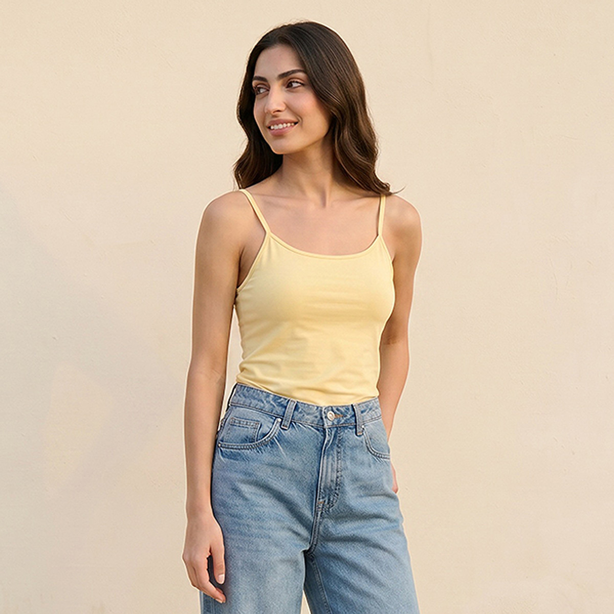 Splash Basic Slim Fit Top with Spaghetti Straps-women-clothing-tshirts-image-6