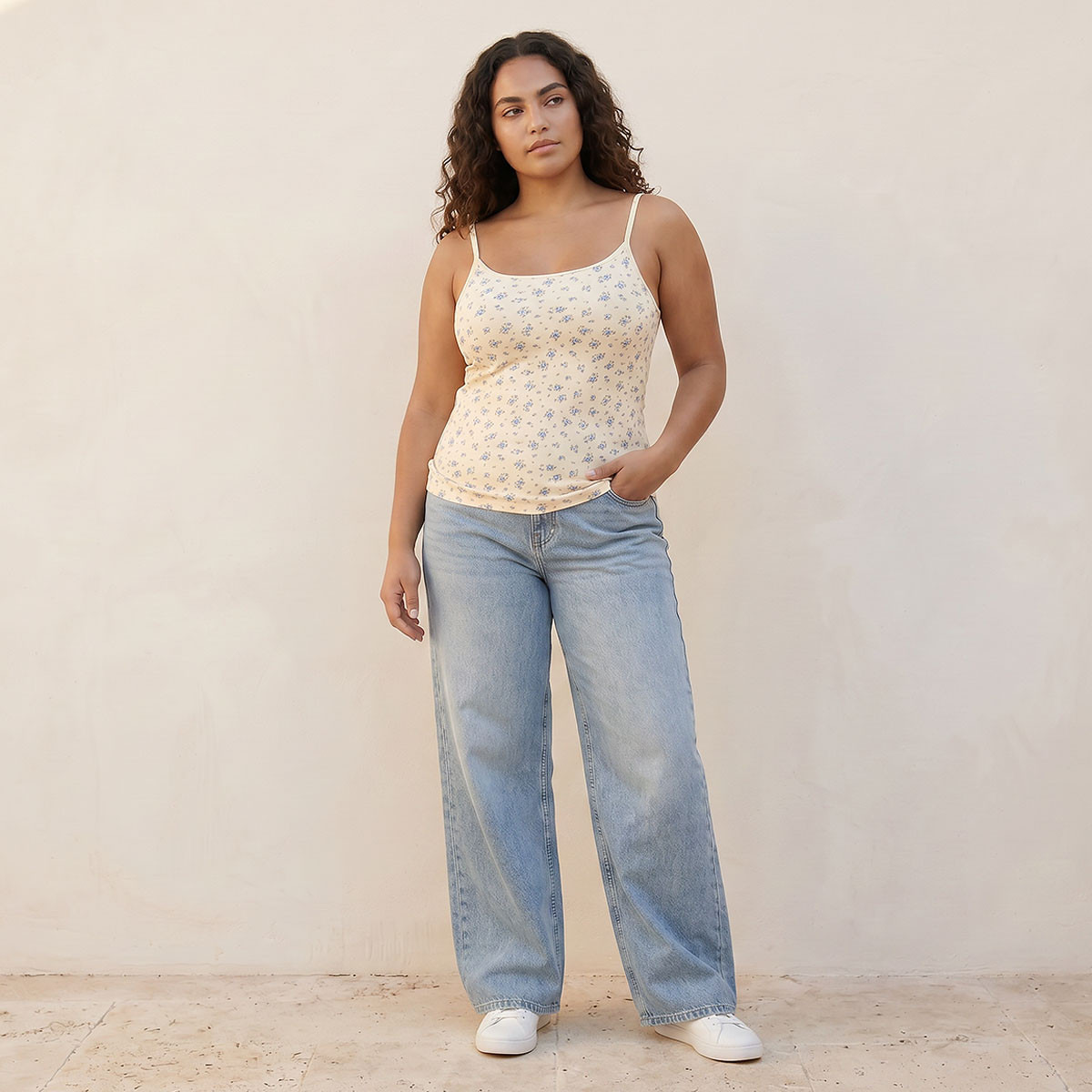 Splash Basic Slim Fit Top with Spaghetti Straps-women-clothing-tshirts-image-3