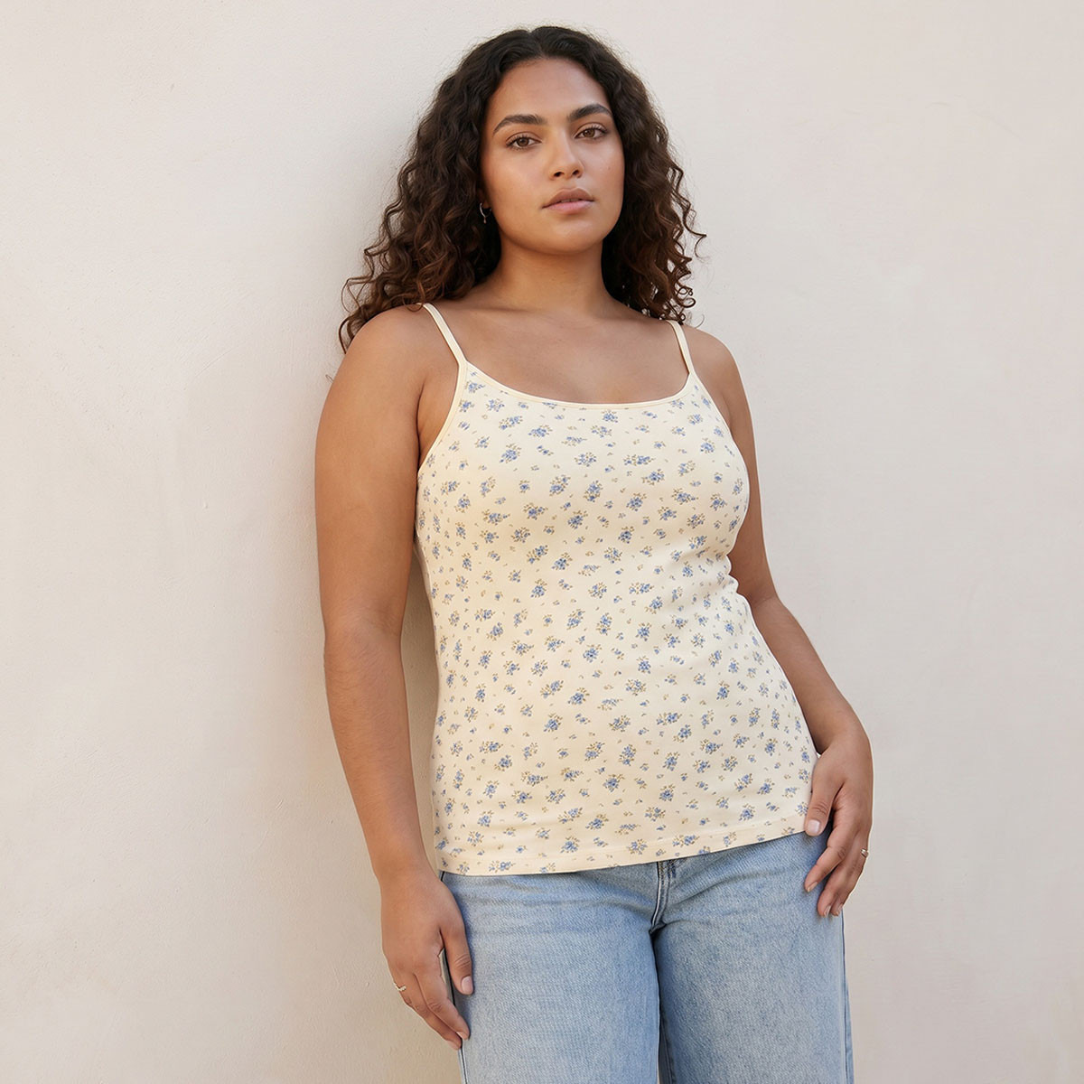 Splash Basic Slim Fit Top with Spaghetti Straps-women-clothing-tshirts-image-5