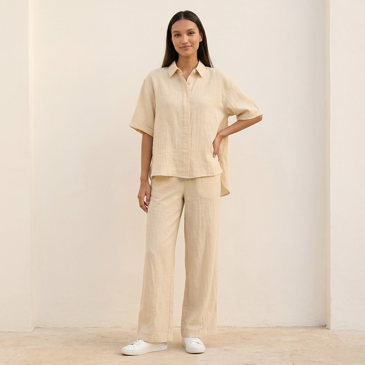 قميص بفتحة أزرار مخفية من سبلاش بيزك-women-clothing-shirtsandblouses-shirts-image-3