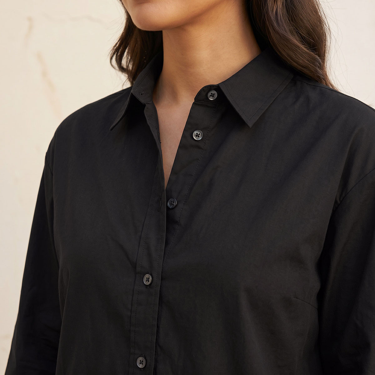 Splash Basic Oversized Shirt with High Low Hem-women-clothing-shirtsandblouses-shirts-image-6