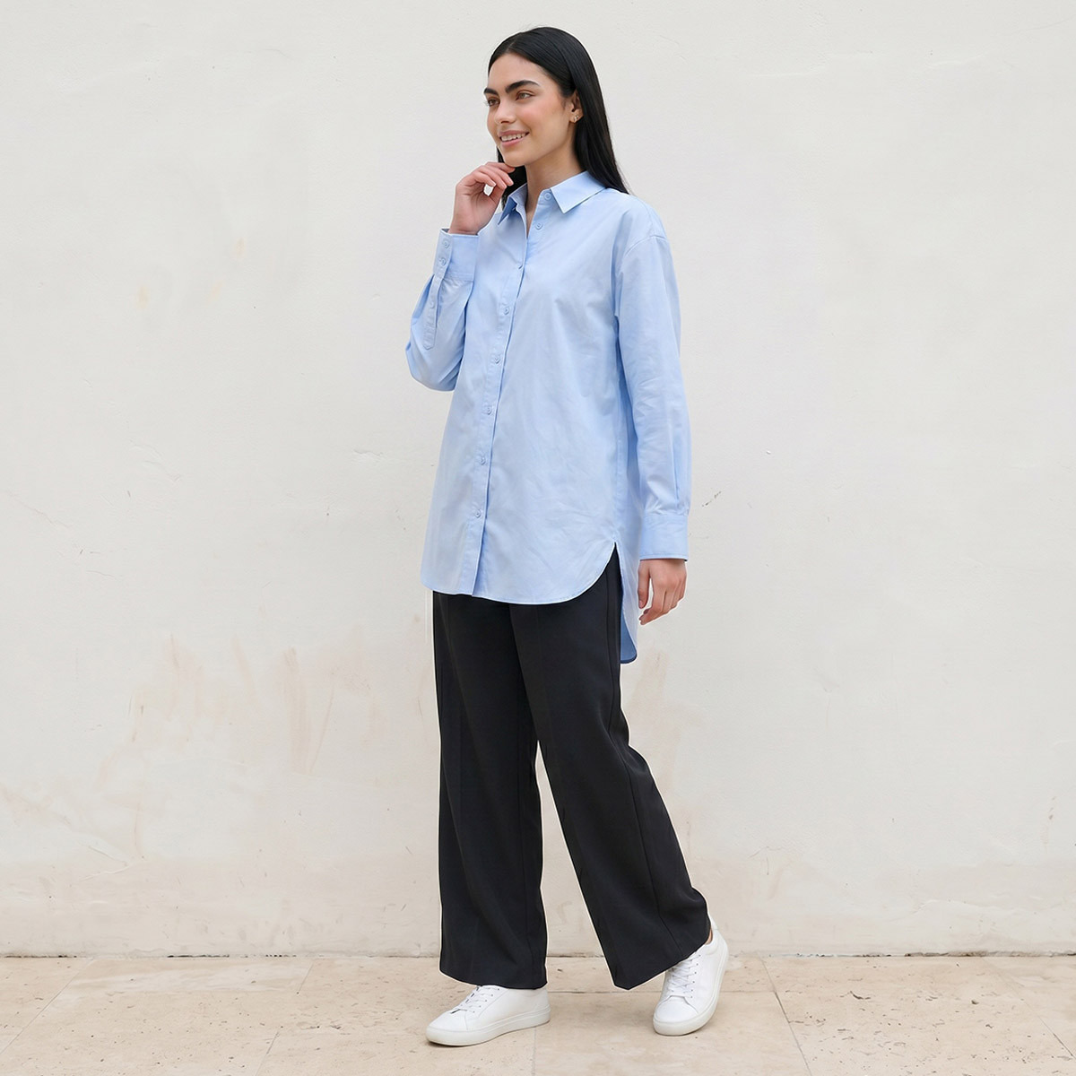 قميص واسع بطول غير متساوي من سبلاش بيسك-women-clothing-shirtsandblouses-shirts-image-3