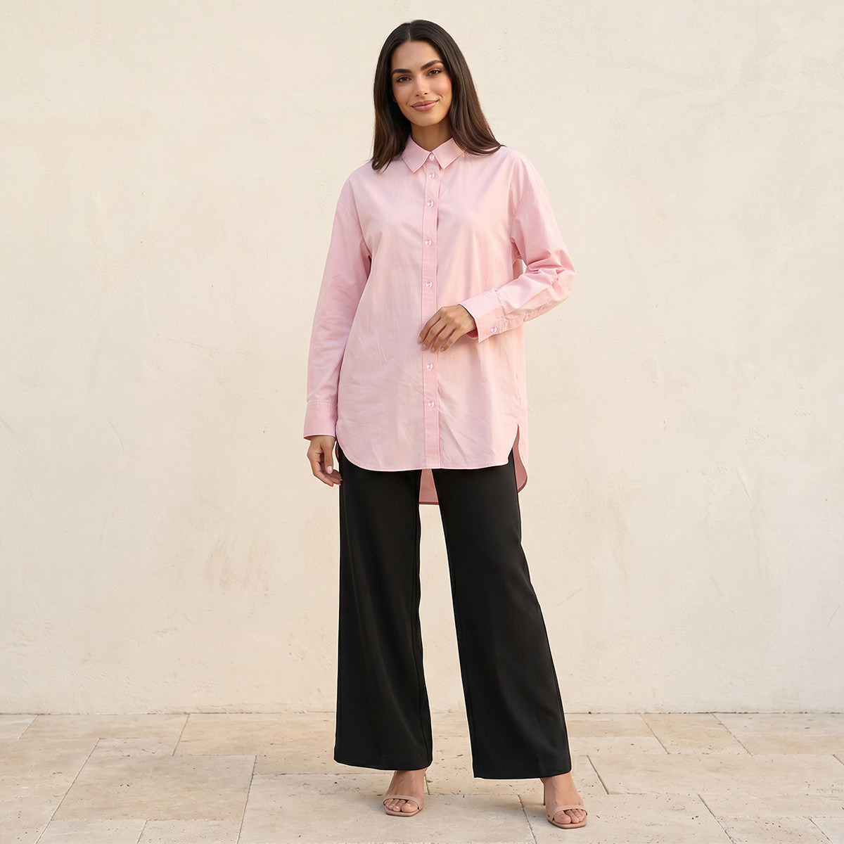قميص واسع بطول غير متساوي من سبلاش بيسك-women-clothing-shirtsandblouses-shirts-image-3
