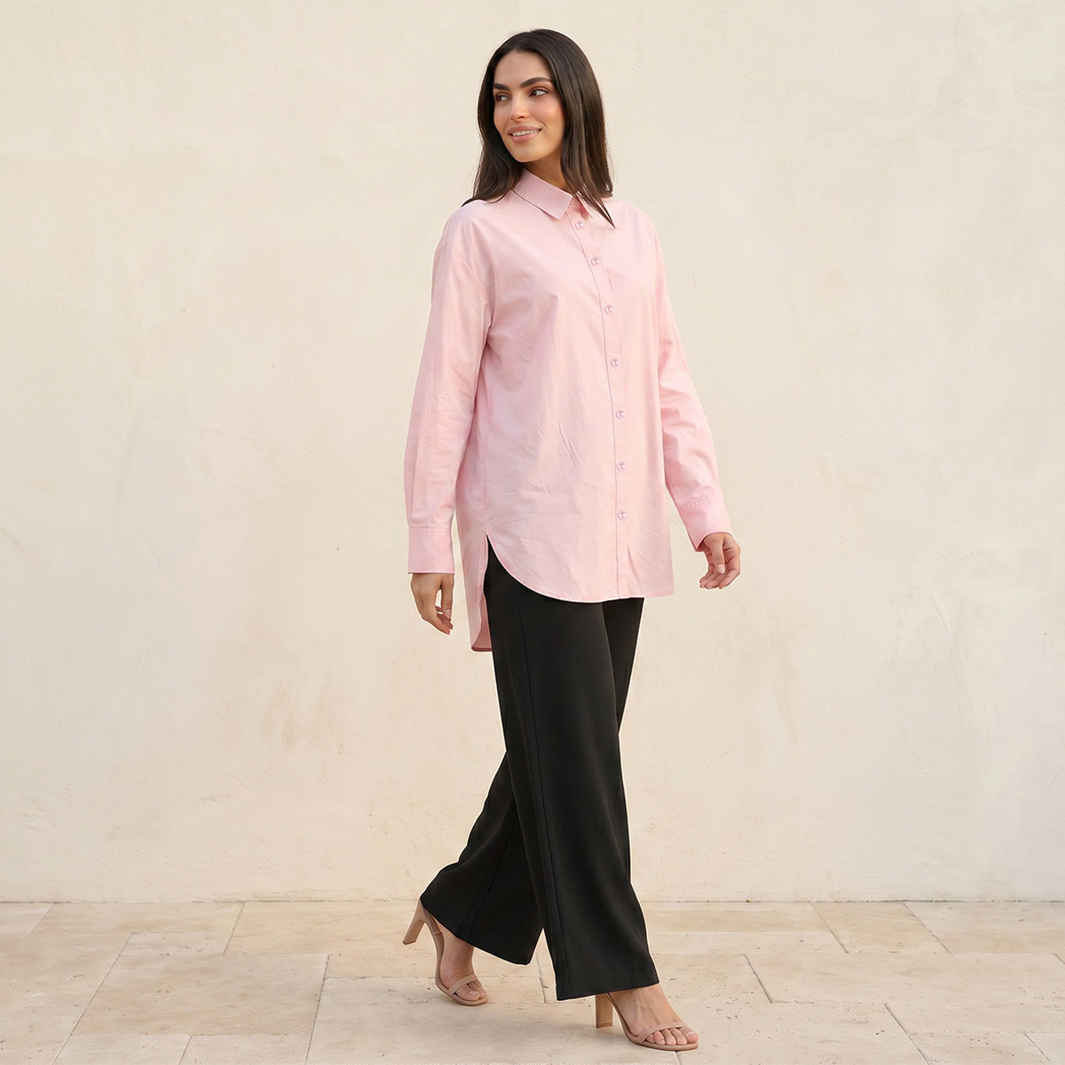 قميص واسع بطول غير متساوي من سبلاش بيسك-women-clothing-shirtsandblouses-shirts-image-5