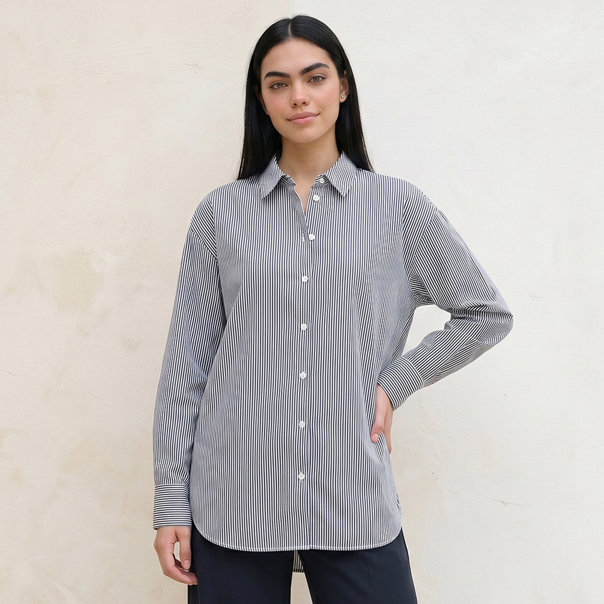 قميص مقلم من سبلاش بيسك-women-clothing-shirtsandblouses-shirts-image-1