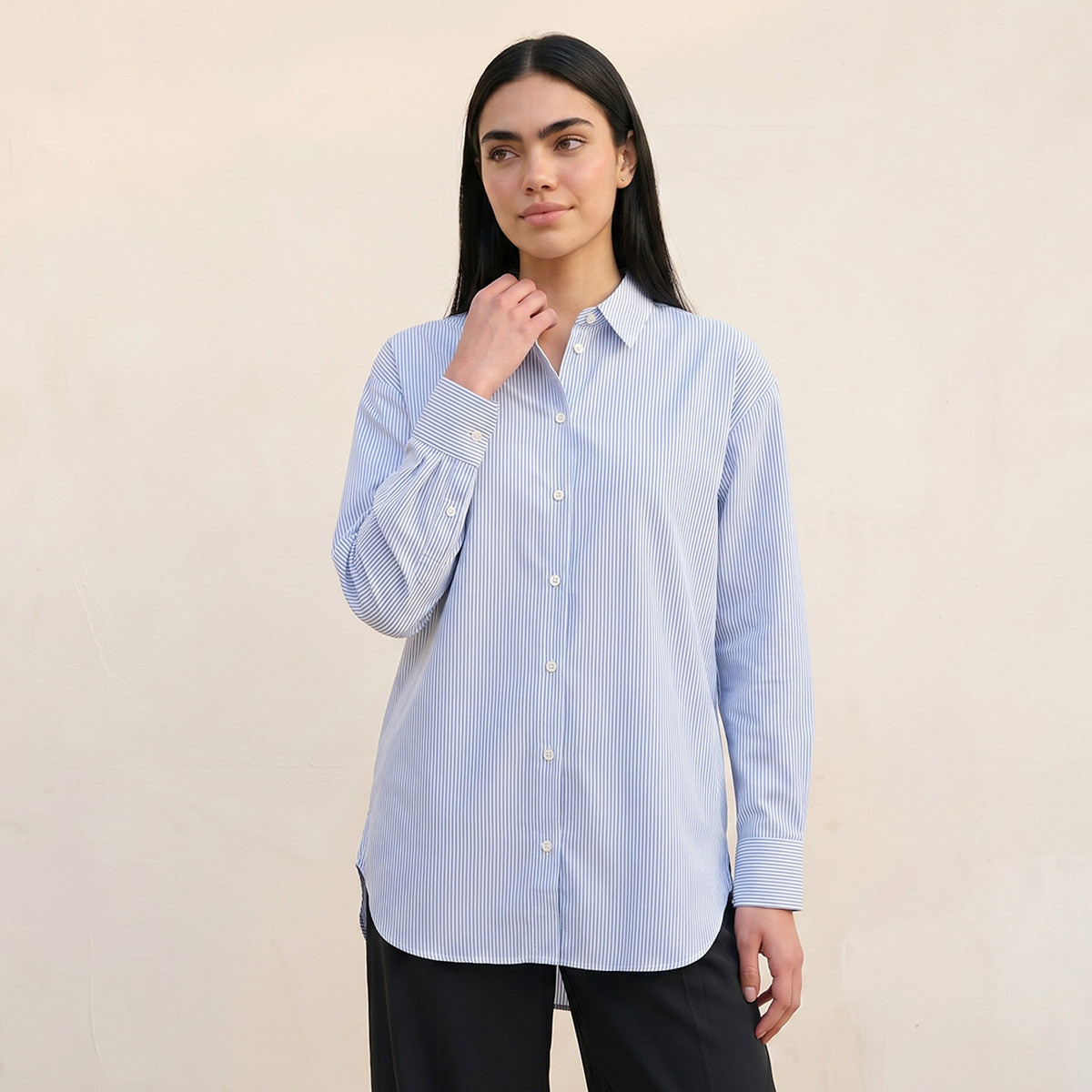 قميص مقلم من سبلاش بيسك-women-clothing-shirtsandblouses-shirts-image-1