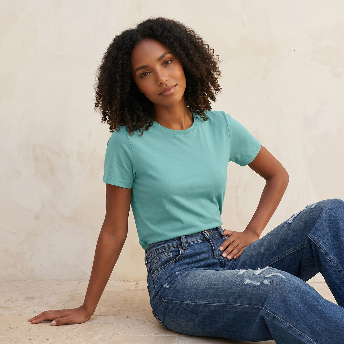 تيشيرت بقصة سليم من سبلاش بيسك-women-clothing-tshirts-image-6