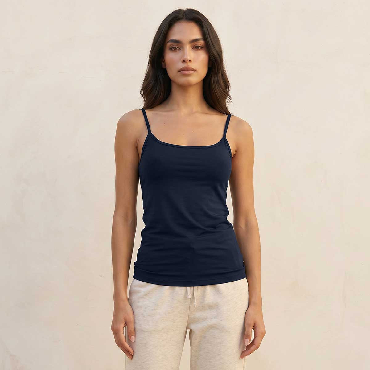 قميص داخلي بقصة عادية وحمالات رفيعة من سبلاش بيسك-women-clothing-tshirts-image-1