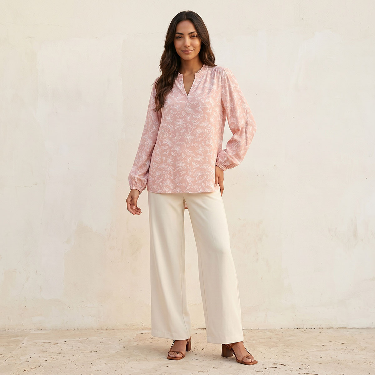 بلوزة فيسكوز ناعمة بطبعة زهور أنيقة من سبلاش-women-clothing-shirtsandblouses-blouses-image-5