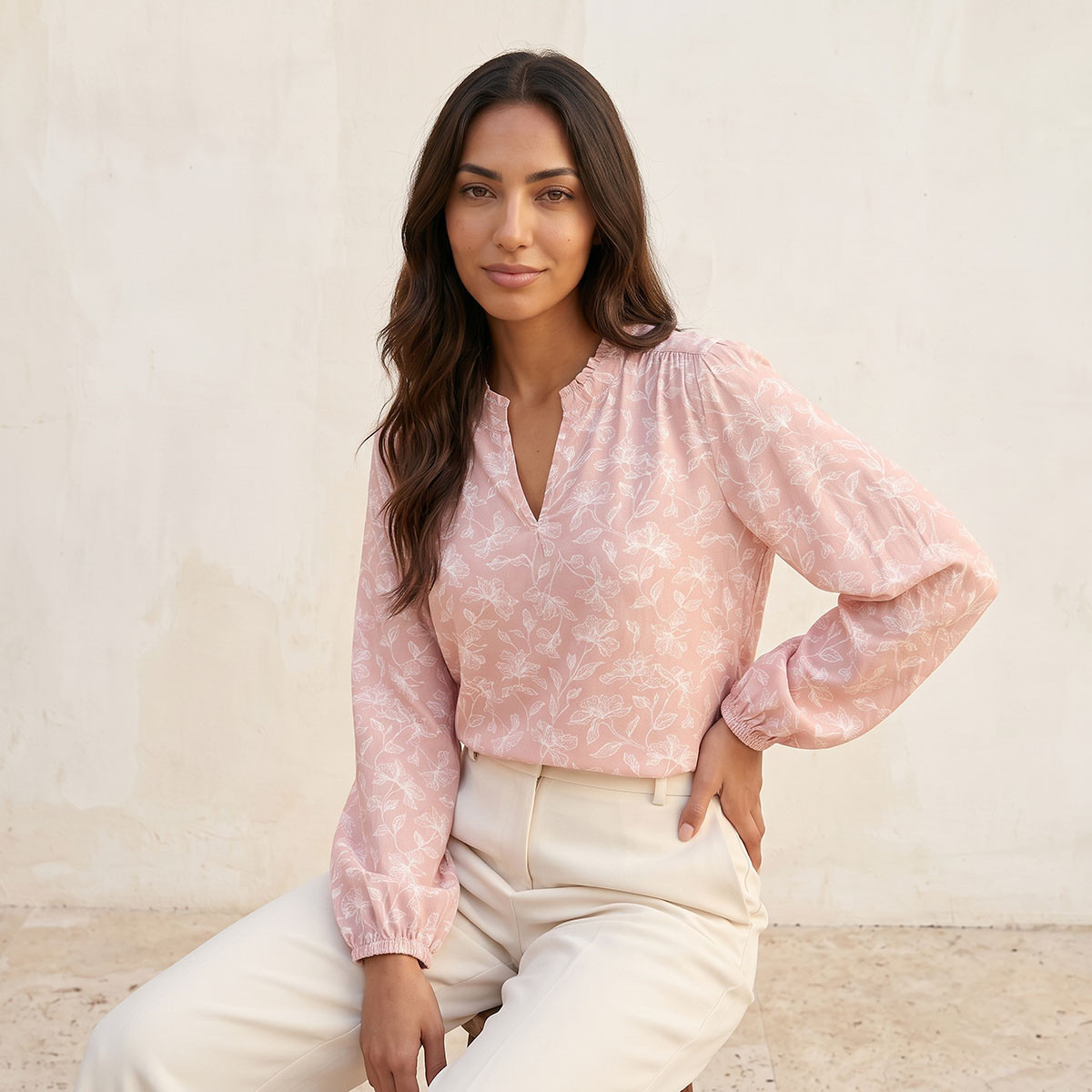 بلوزة فيسكوز ناعمة بطبعة زهور أنيقة من سبلاش-women-clothing-shirtsandblouses-blouses-image-6