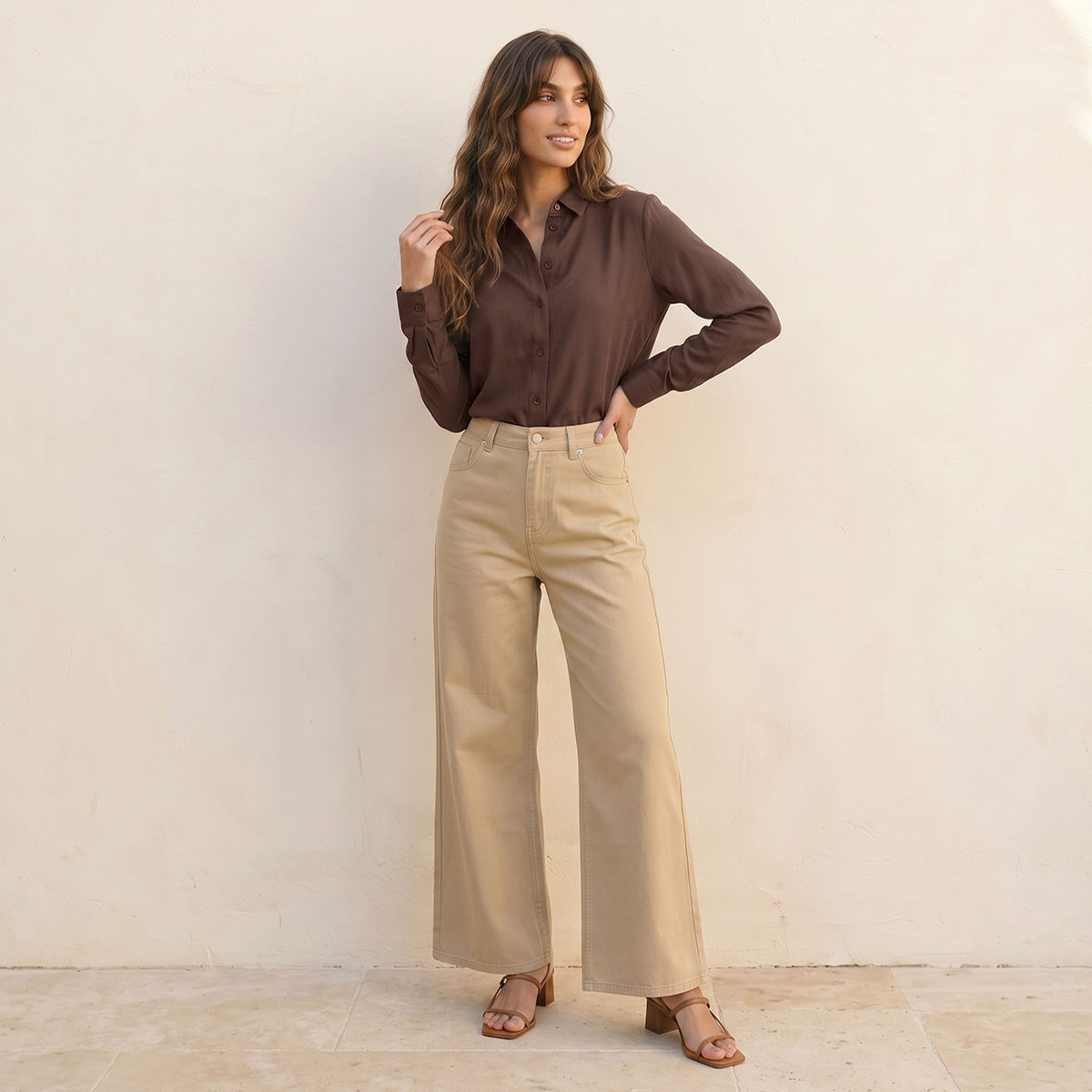 قميص فيسكوز أنيق بكسرة خلفية من سبلاش-women-clothing-shirtsandblouses-shirts-image-3