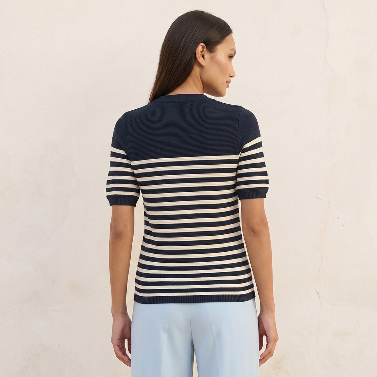 Splash Basics Ottoman Striped Crew Neck Sweater-women-winterwear-cardigansandjumpers-jumpers-image-4