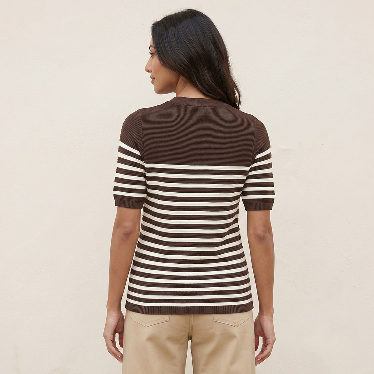 Splash Basics Ottoman Striped Crew Neck Sweater-women-winterwear-cardigansandjumpers-jumpers-image-4