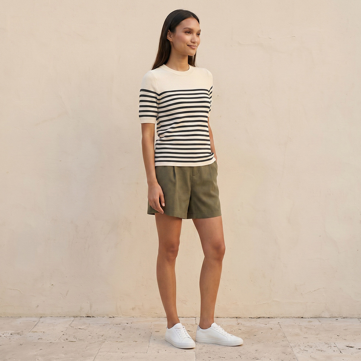 Splash Basics Ottoman Striped Crew Neck Sweater-women-winterwear-cardigansandjumpers-jumpers-image-3