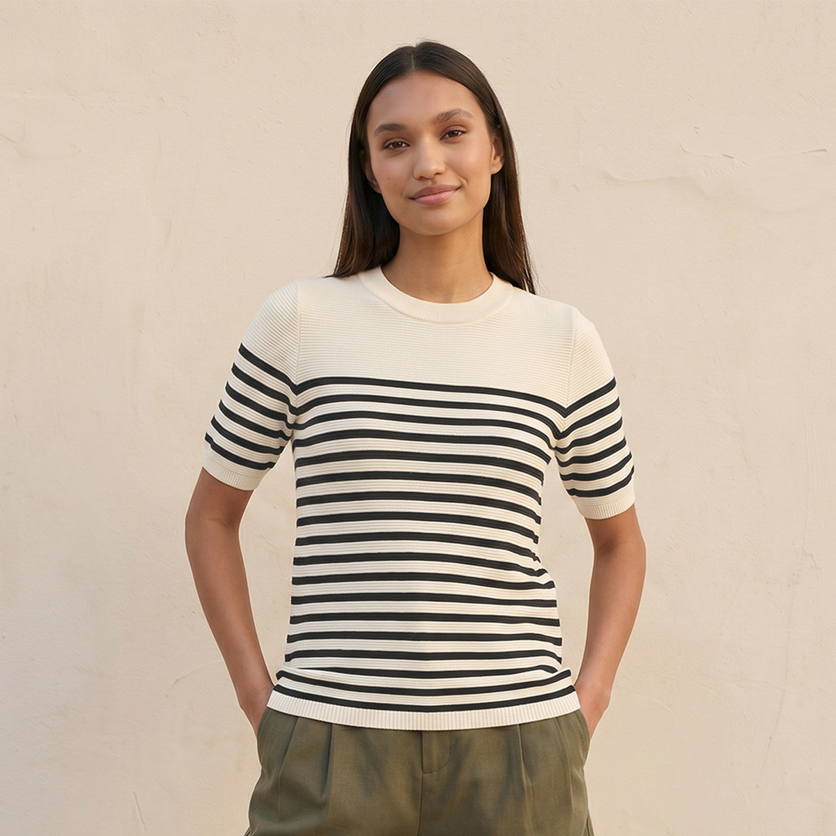 Splash Basics Ottoman Striped Crew Neck Sweater-women-winterwear-cardigansandjumpers-jumpers-image-5