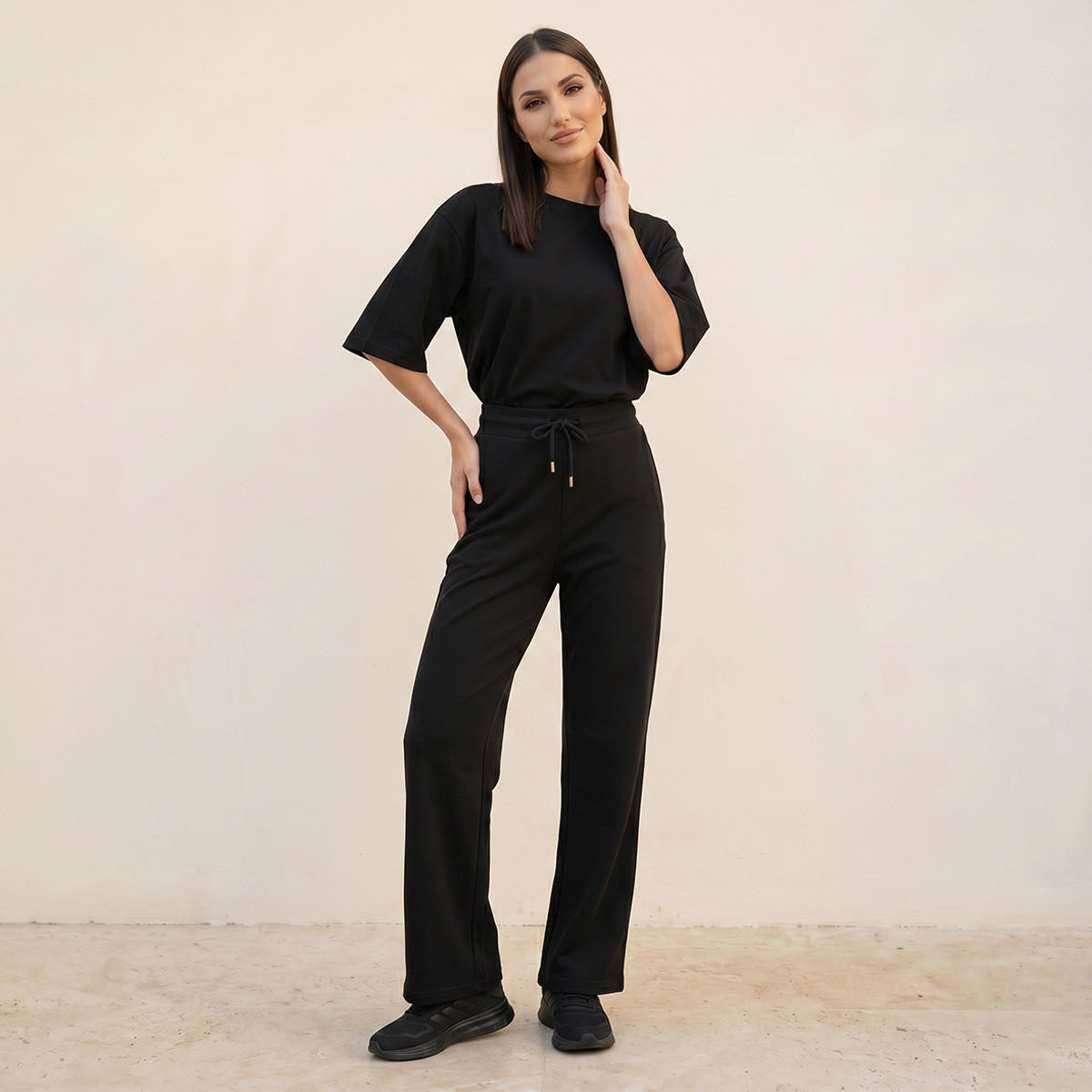 Splash Basic Drawstring Waist Joggers-women-clothing-bottoms-joggers-image-3