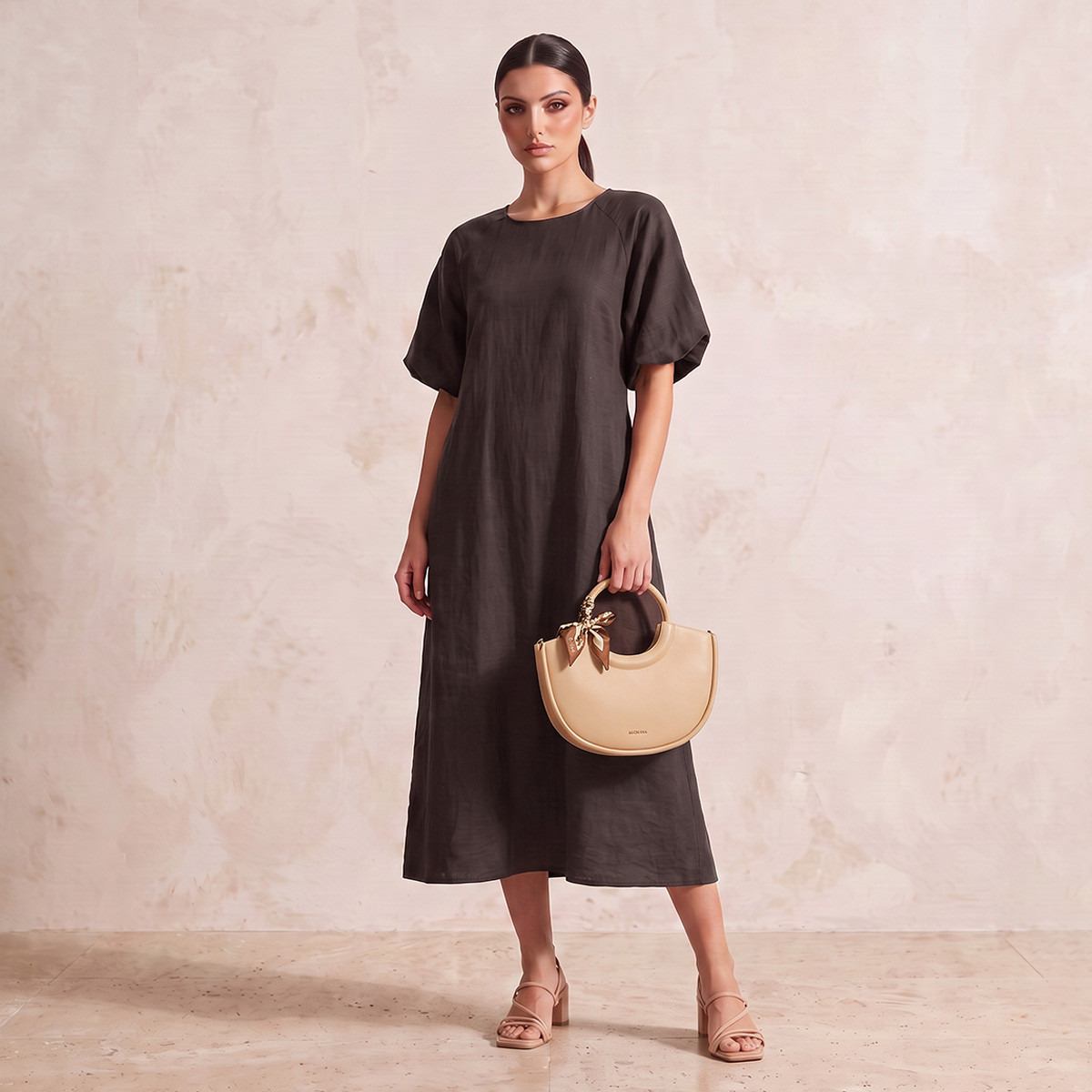 Splash Basics Midi Length Dress-women-clothing-dresses-image-1