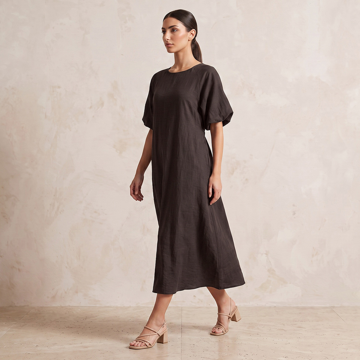 Splash Basics Midi Length Dress-women-clothing-dresses-image-3