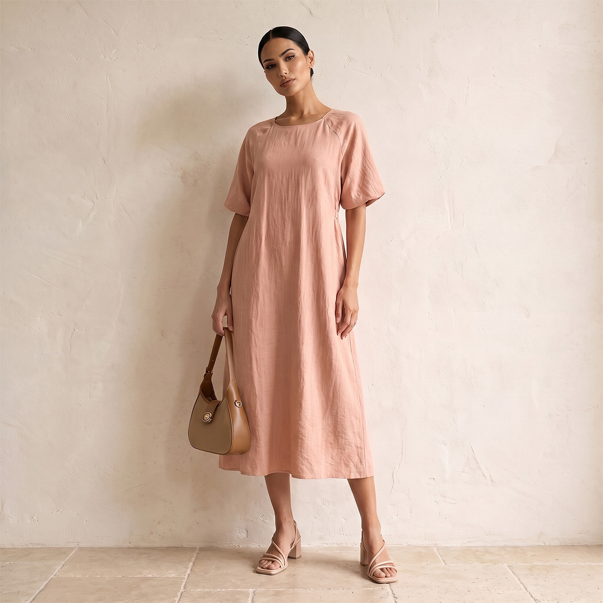Splash Basics Midi Length Dress-women-clothing-dresses-image-1