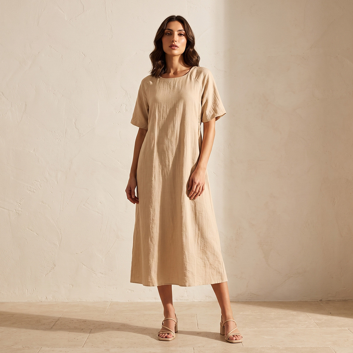 Splash Basics Midi Length Dress-women-clothing-dresses-image-1