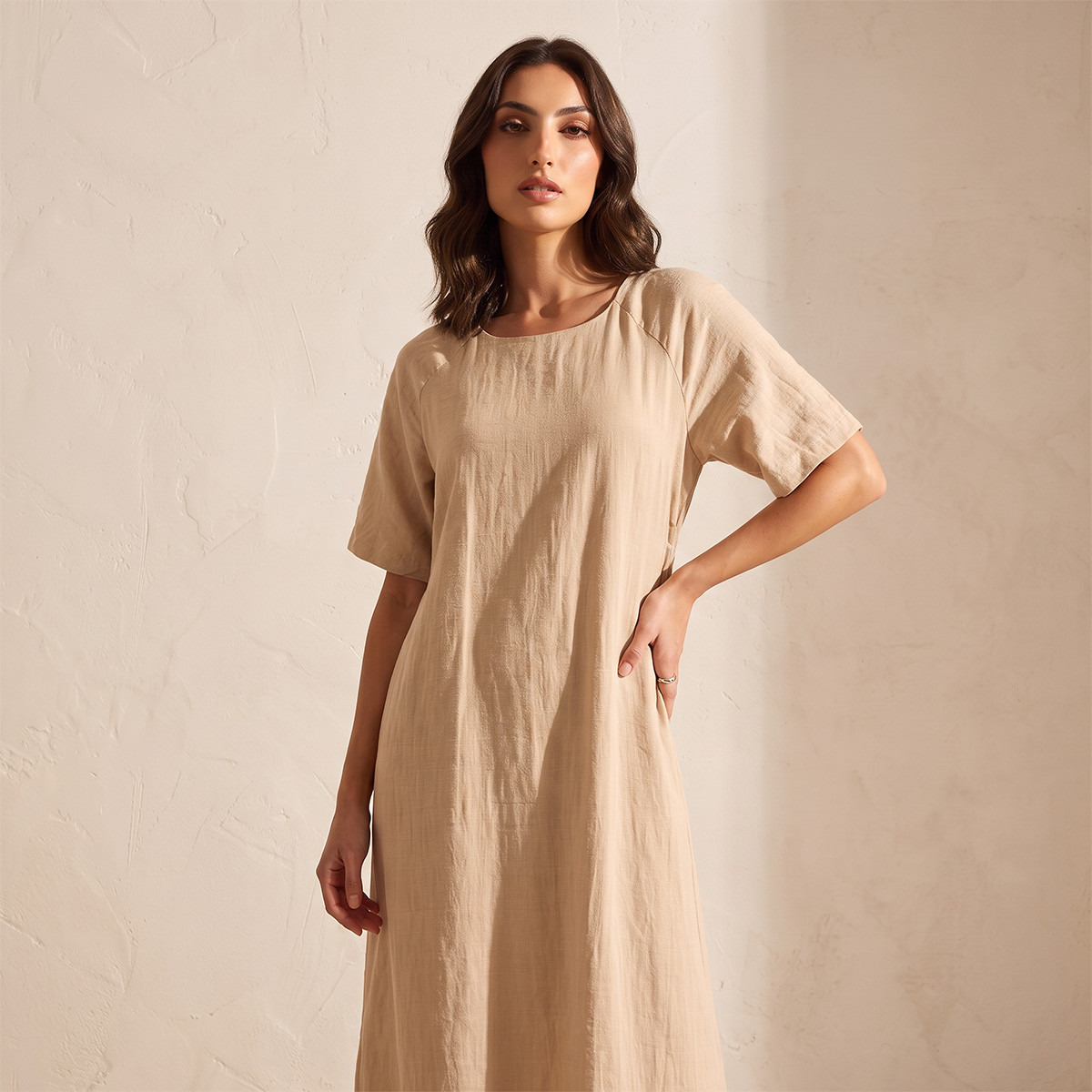 Splash Basics Midi Length Dress-women-clothing-dresses-image-4