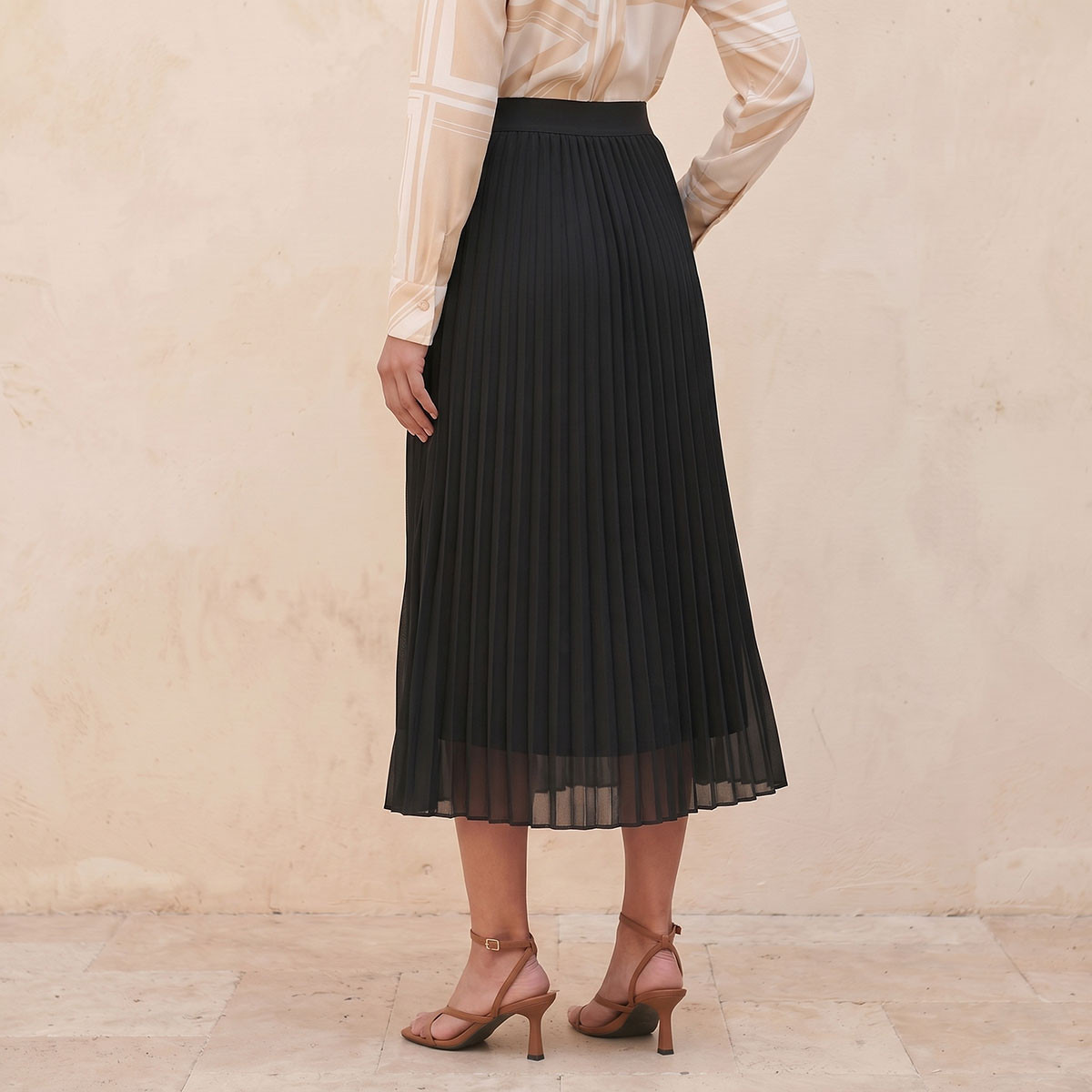 تنورة ميدي بكُسرات من سبلاش بيزكس-women-clothing-skirts-image-4