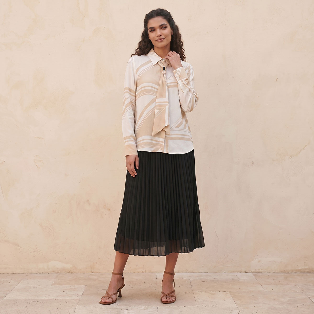 تنورة ميدي بكُسرات من سبلاش بيزكس-women-clothing-skirts-image-5
