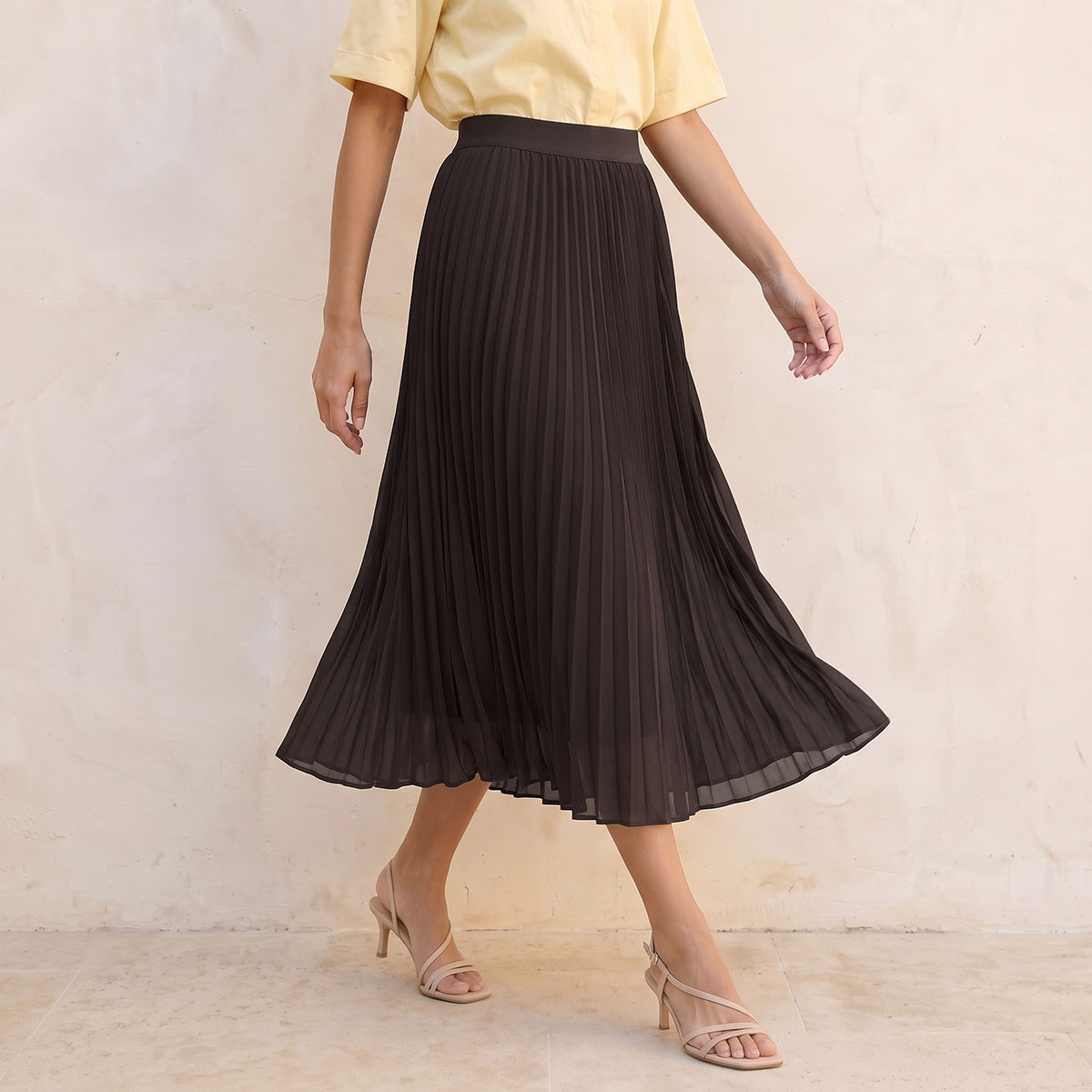 تنورة ميدي بكُسرات من سبلاش بيزكس-women-clothing-skirts-image-1