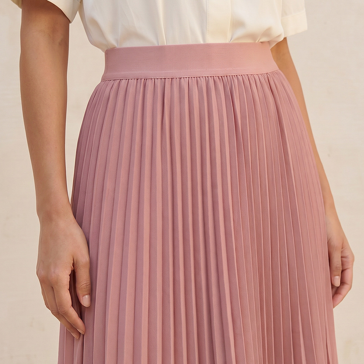 Splash Basics Midi Skirt with Pleated Design-women-clothing-skirts-image-6