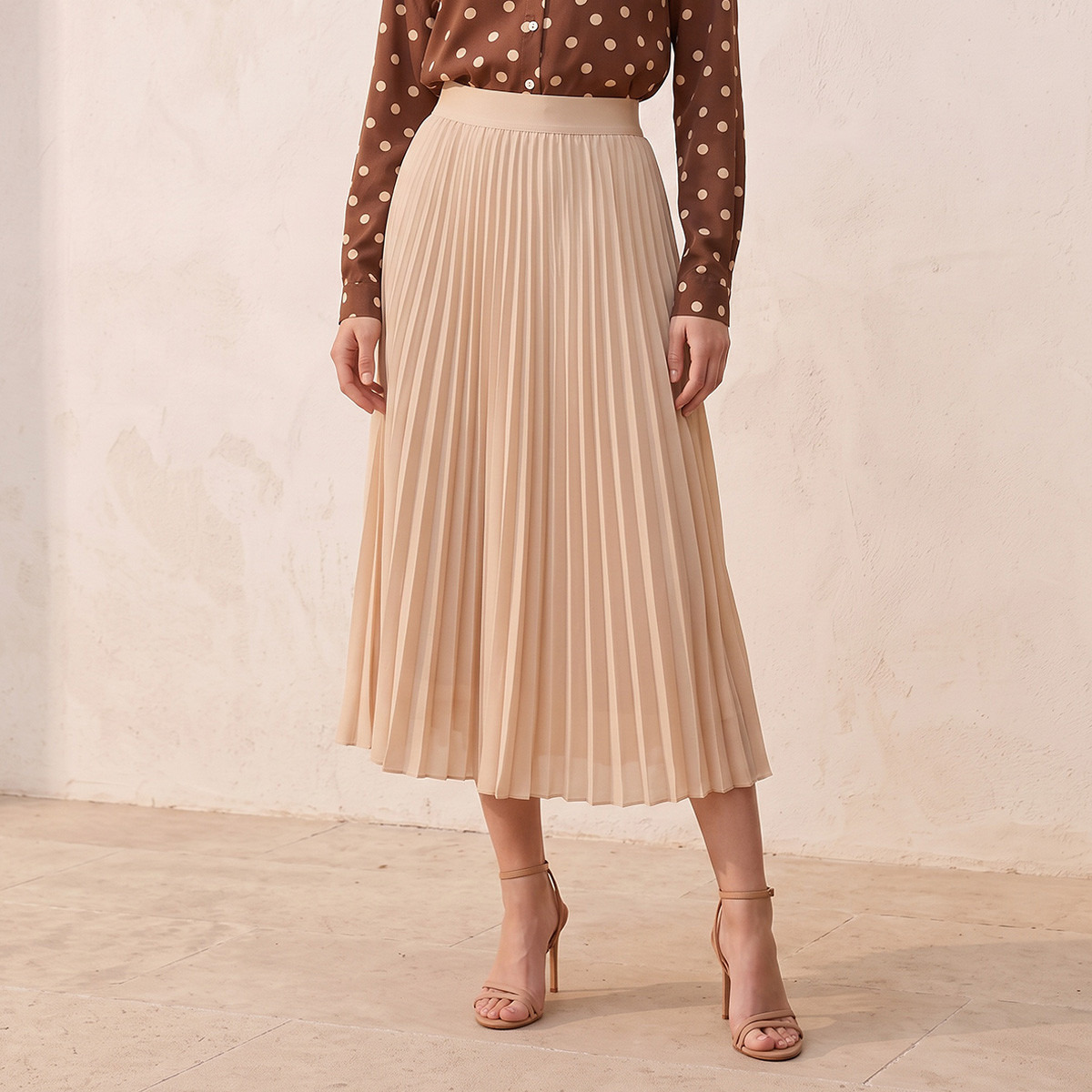 تنورة ميدي بكُسرات من سبلاش بيزكس-women-clothing-skirts-image-1