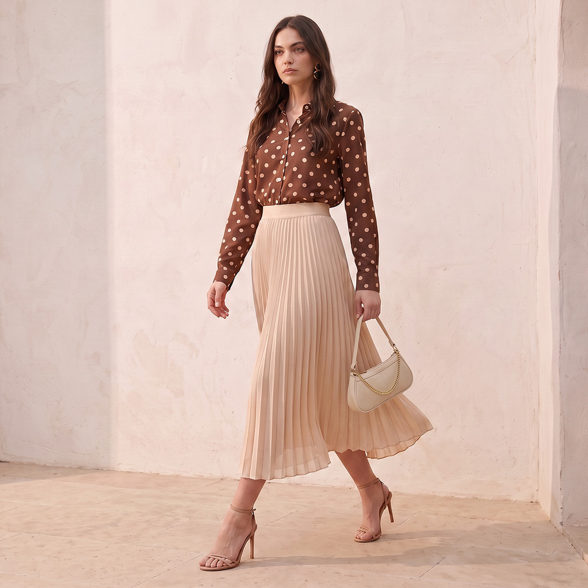 تنورة ميدي بكُسرات من سبلاش بيزكس-women-clothing-skirts-image-3