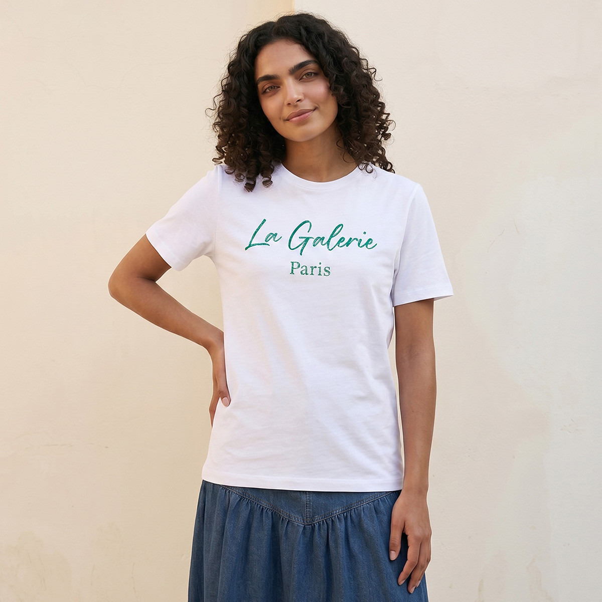 Splash Basic Cotton T-shirt with Slogan Print-women-clothing-tshirts-image-1