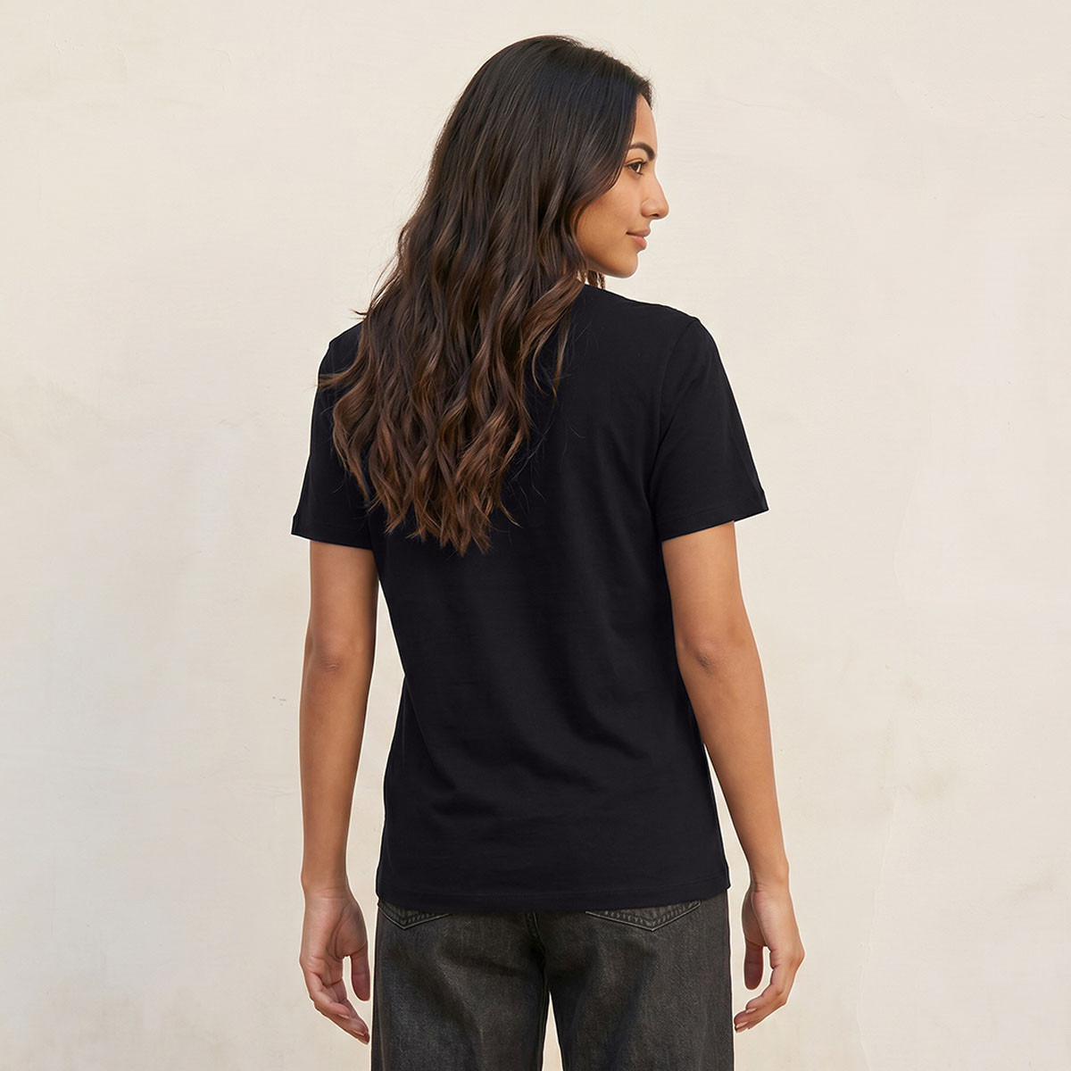 Splash Basics Cotton T-shirt with Spaghetti Print-women-clothing-tshirts-image-4