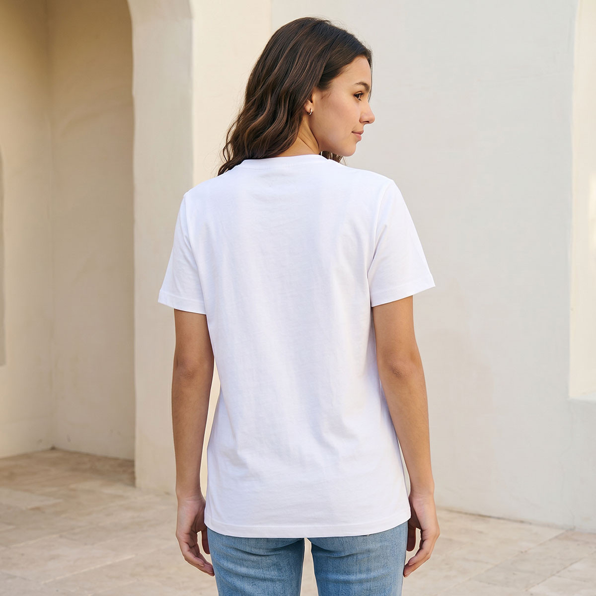 تيشيرت قطن بطبعات شعار من سبلاش بيزيك-women-clothing-tshirts-image-4