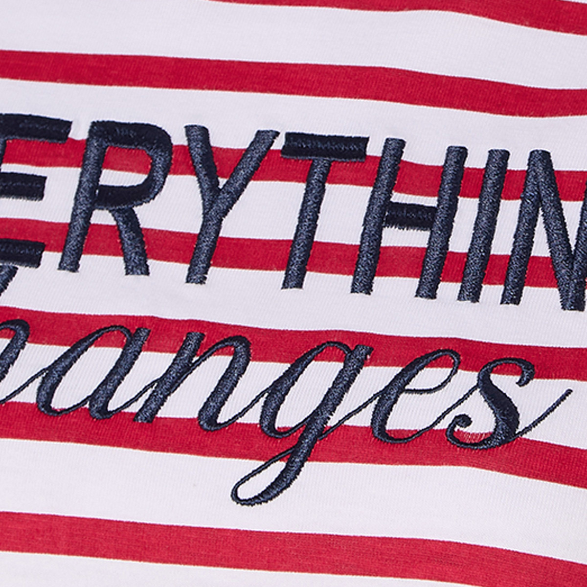 Splash Basic T-shirt with Embroidered Slogan-women-clothing-tshirts-image-2