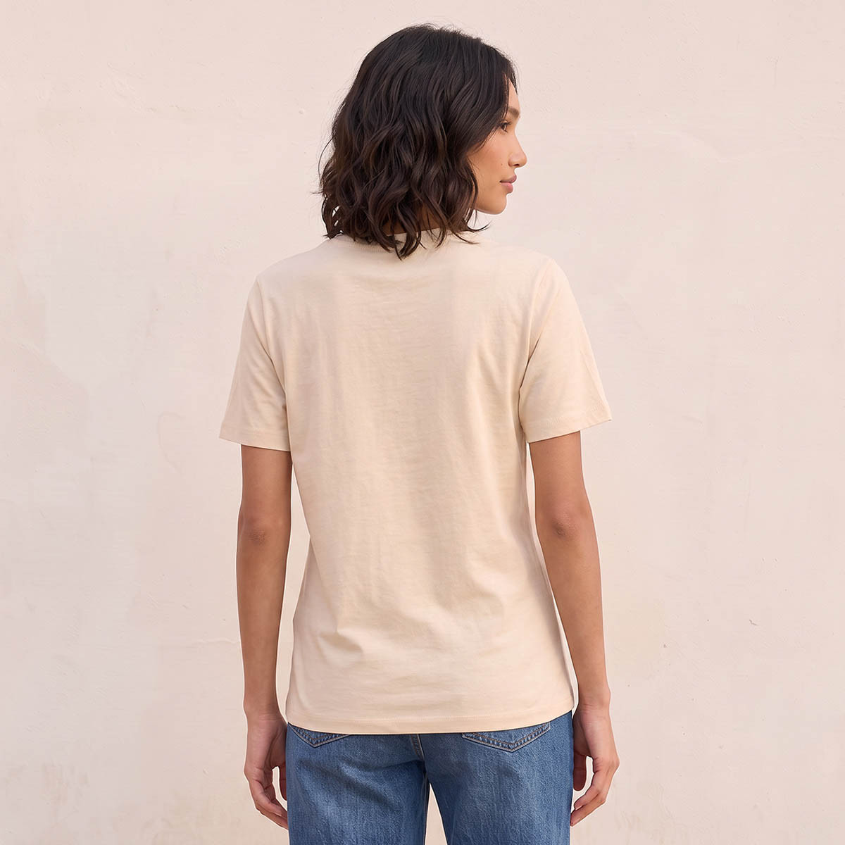 Splash Basic Cotton T-shirt with Los Angeles Print-women-clothing-tshirts-image-3