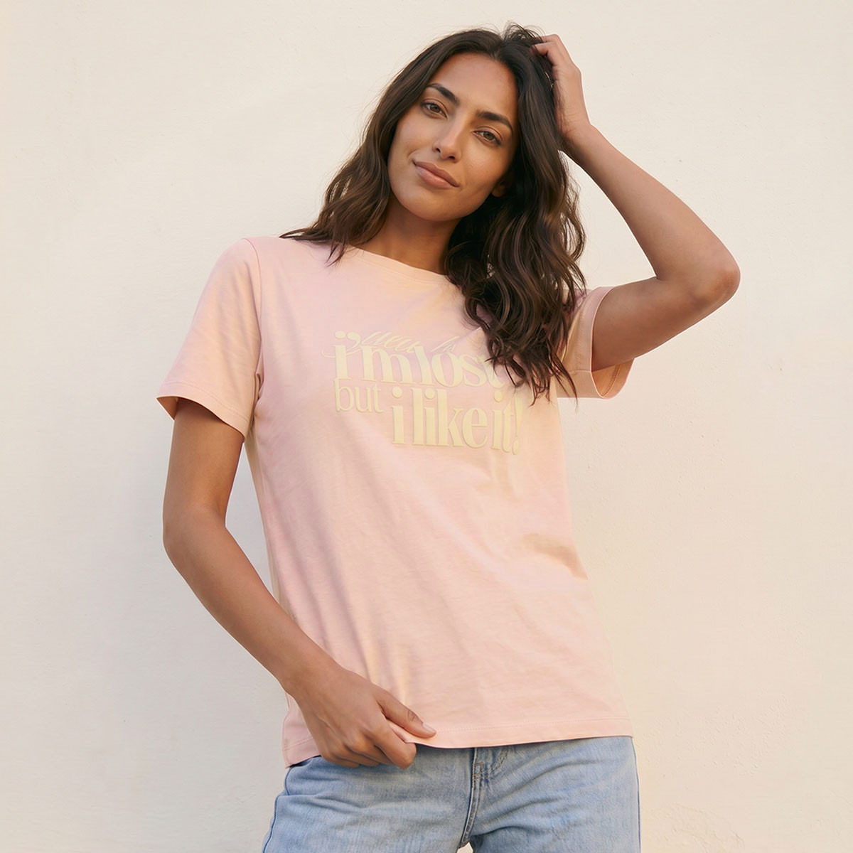 تيشيرت قطن بطبعات شعار من سبلاش بيزيك-women-clothing-tshirts-image-1
