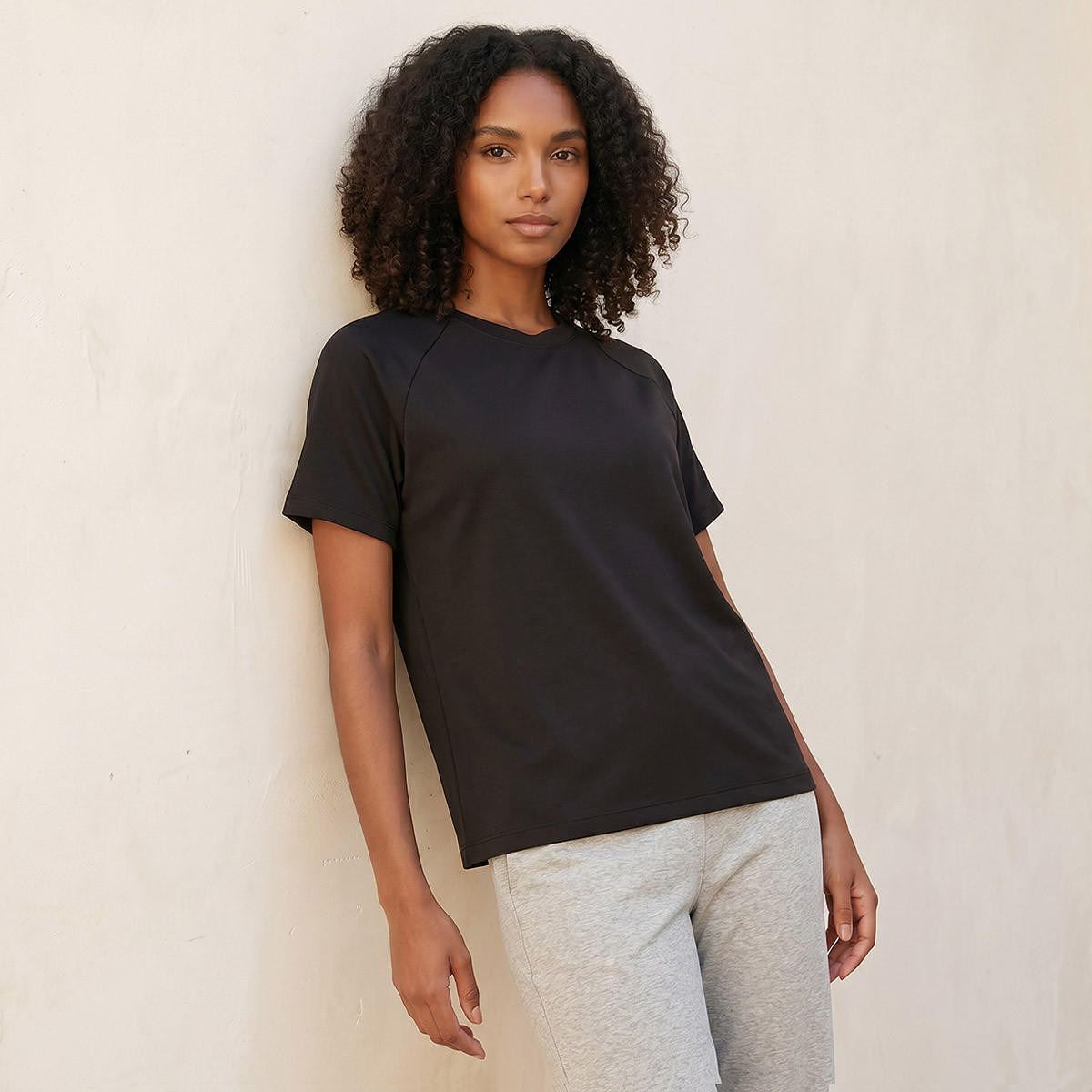 تيشيرت ناعم الملمس بأكمام مغايرة من سبلاش بيزكس-women-clothing-tshirts-image-1