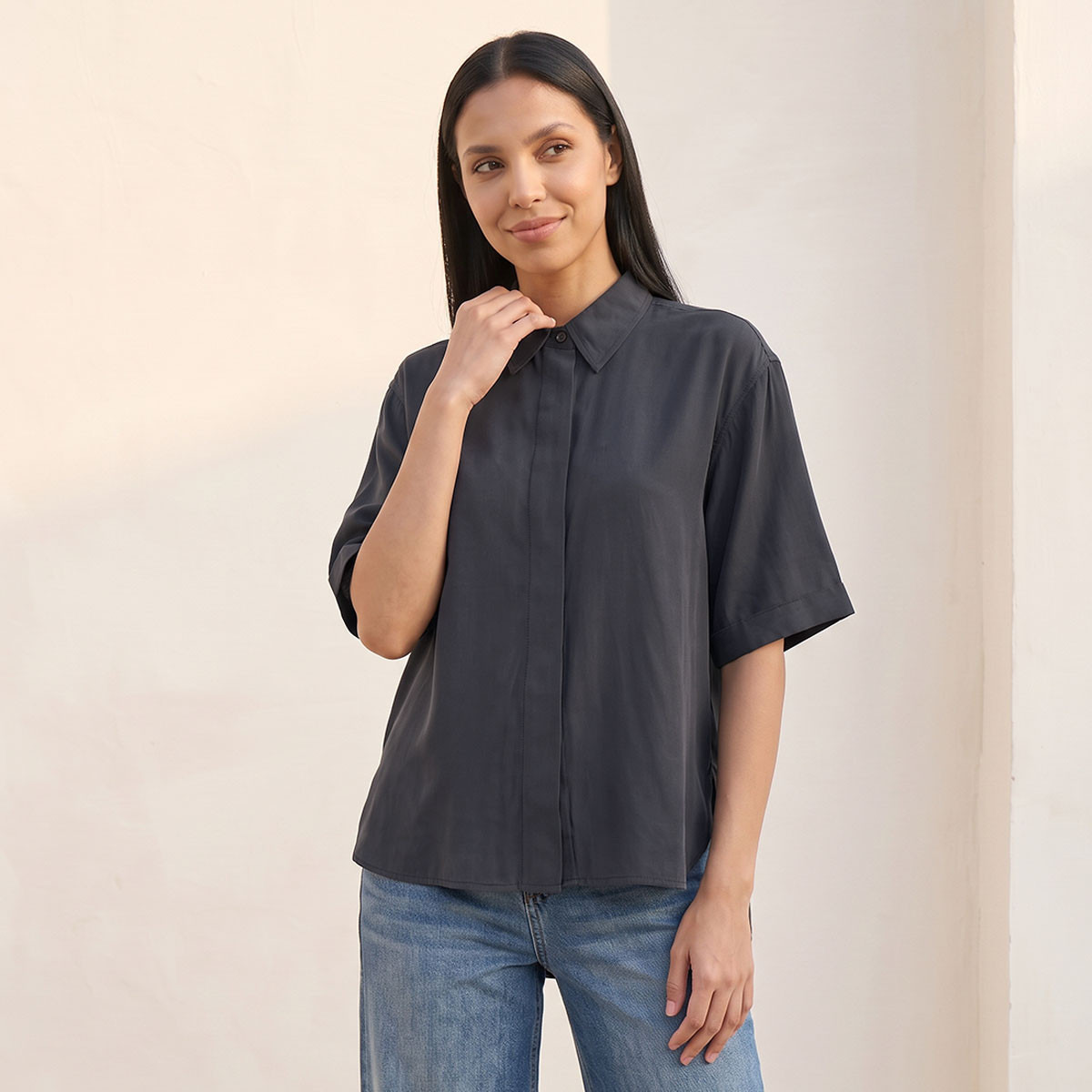 قميص بأزرار من سبلاش بيزكس-women-clothing-shirtsandblouses-shirts-image-1