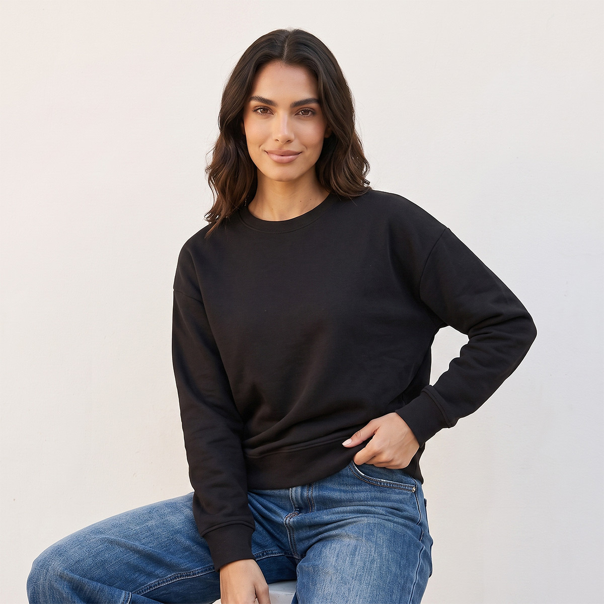 سويت شيرت ناعم الملمس بتفاصيل درزات من سبلاش بيزكس-women-clothing-hoodiesandsweatshirts-sweatshirts-image-6