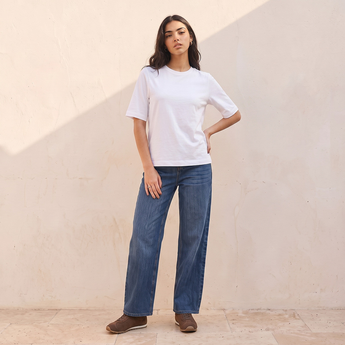 تيشيرت قطن بقصة مريحة من سبلاش بيزك-women-clothing-tshirts-image-2