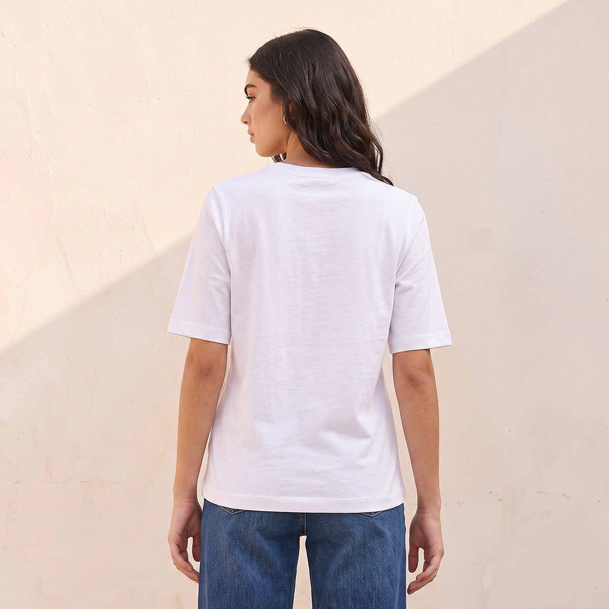 تيشيرت قطن بقصة مريحة من سبلاش بيزك-women-clothing-tshirts-image-3