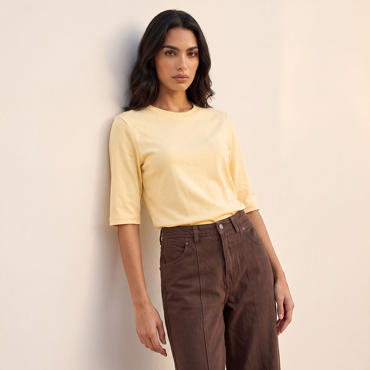 تيشيرت قطن بقصة مريحة من سبلاش بيزك-women-clothing-tshirts-image-1