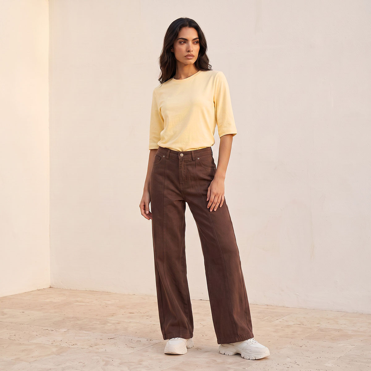 تيشيرت قطن بقصة مريحة من سبلاش بيزك-women-clothing-tshirts-image-3