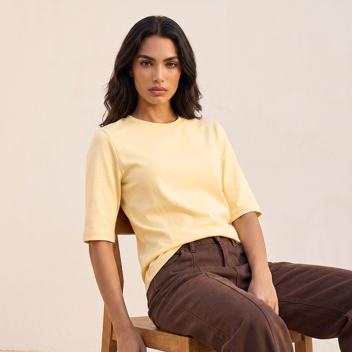 تيشيرت قطن بقصة مريحة من سبلاش بيزك-women-clothing-tshirts-image-6