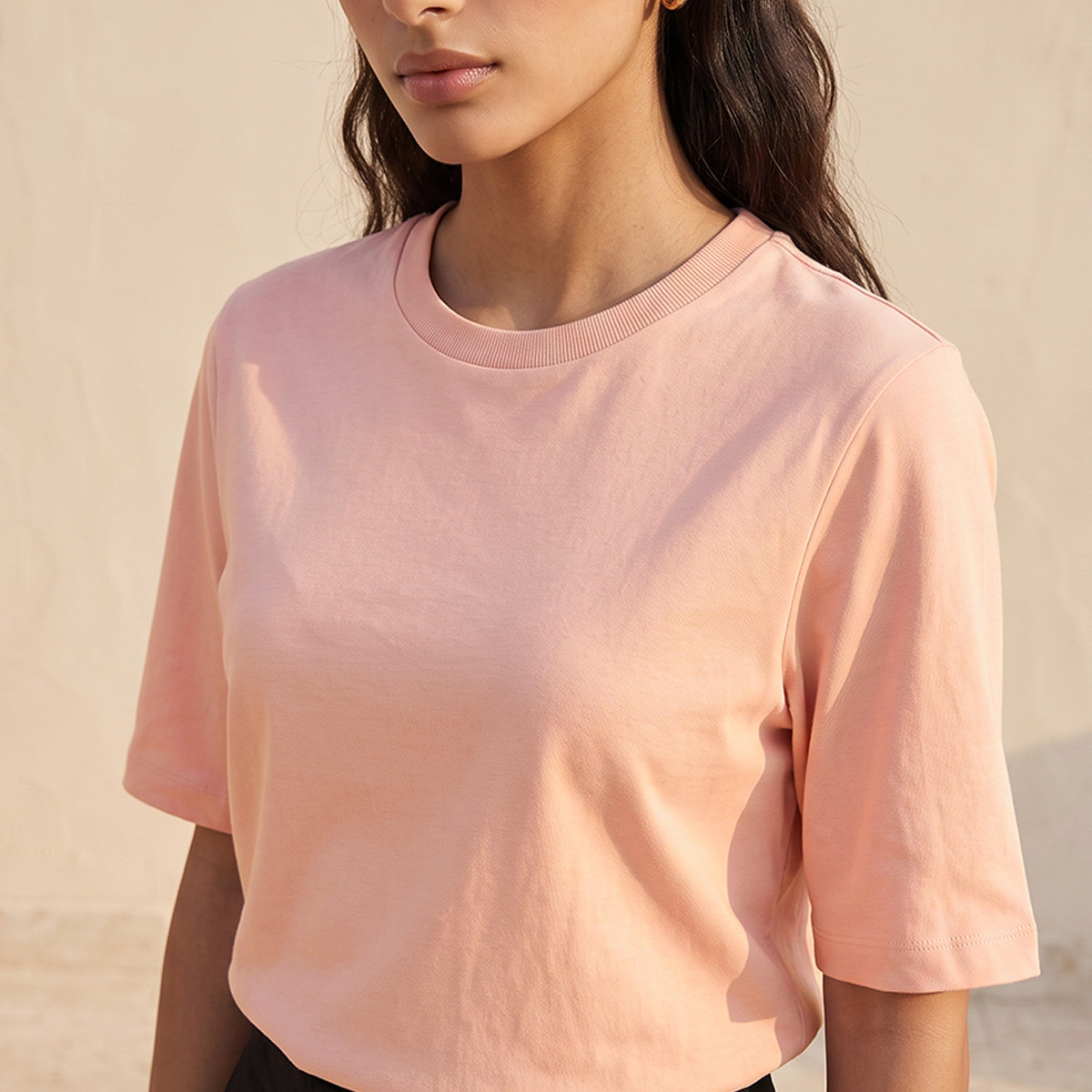 تيشيرت قطن بقصة مريحة من سبلاش بيزك-women-clothing-tshirts-image-4