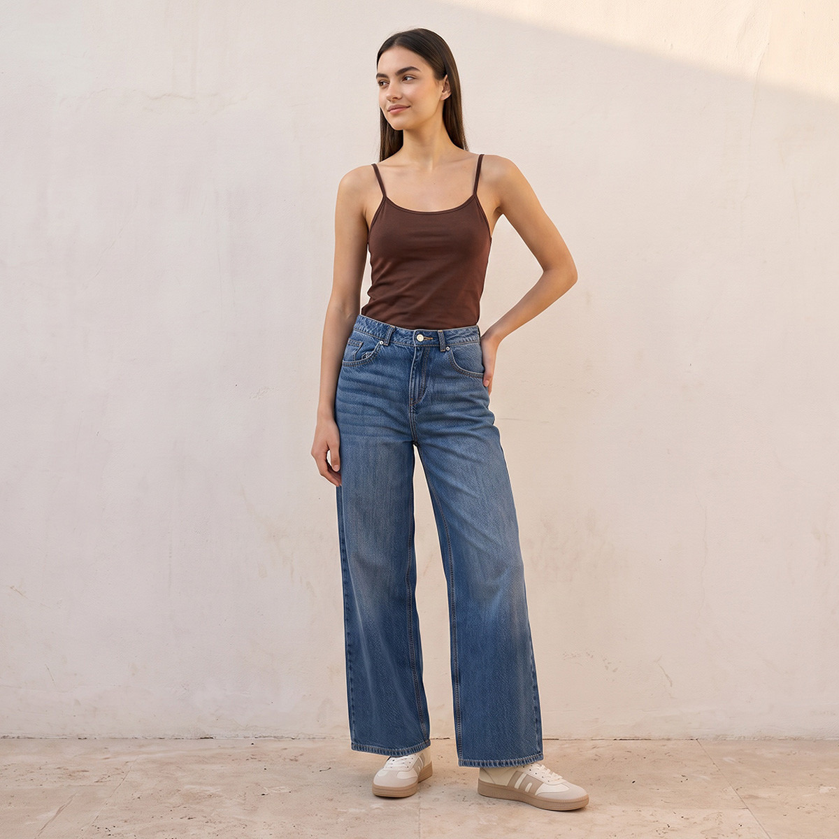 Splash Basic Slim Fit Camisole with Straps-women-clothing-tshirts-image-4