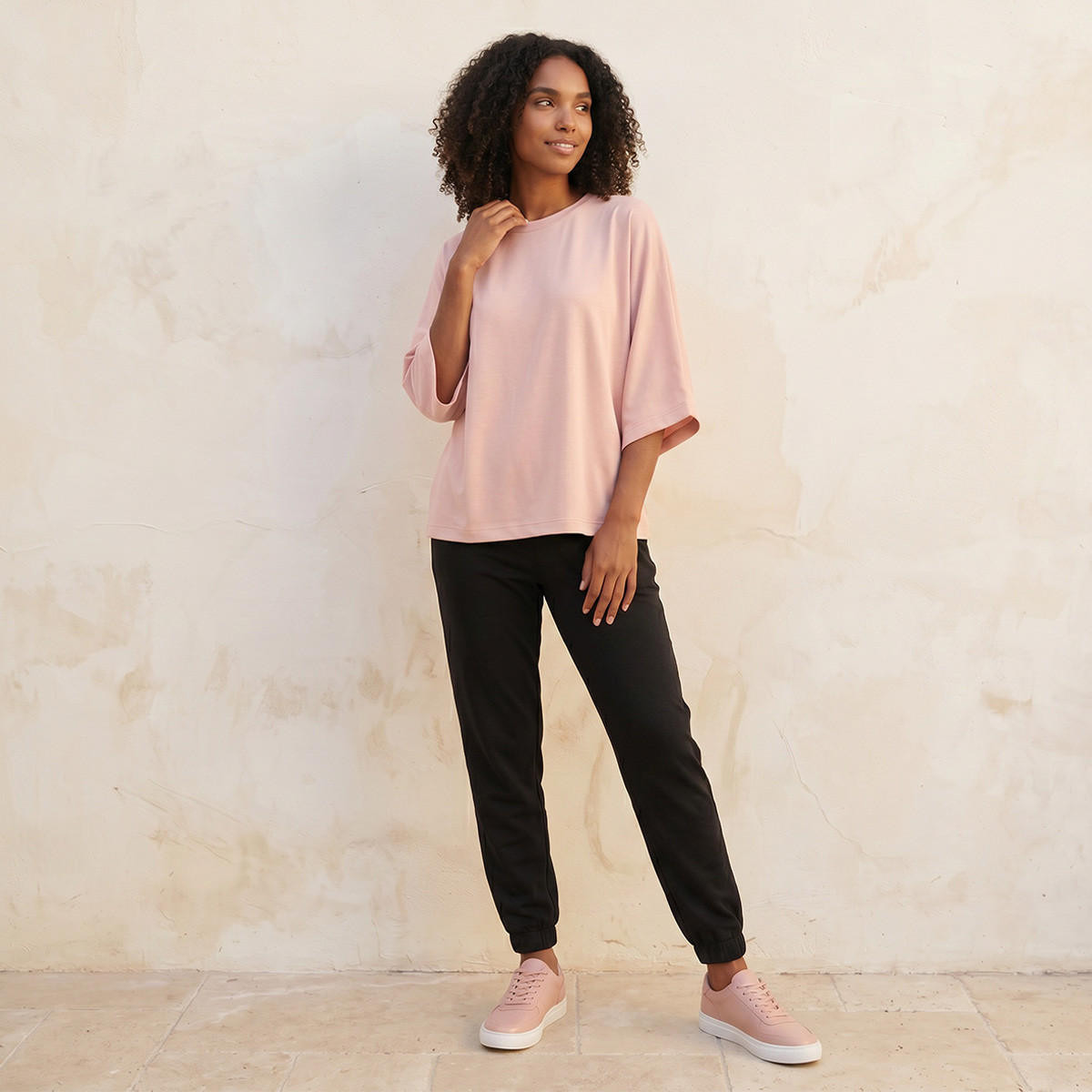 تيشيرت فضفاض بأكمام ممتدة من سبلاش بيزكس-women-clothing-tshirts-image-1
